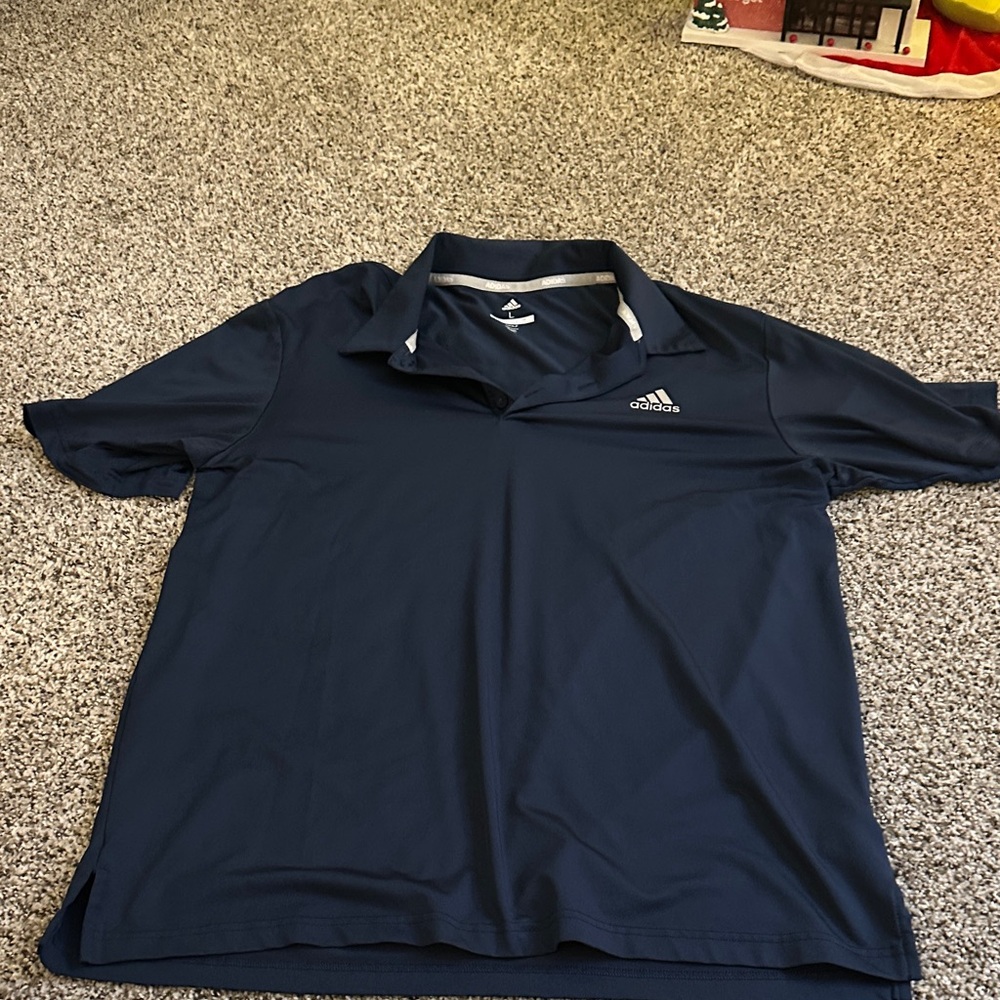 Adidas Men's Dark Blue Polo Shirt